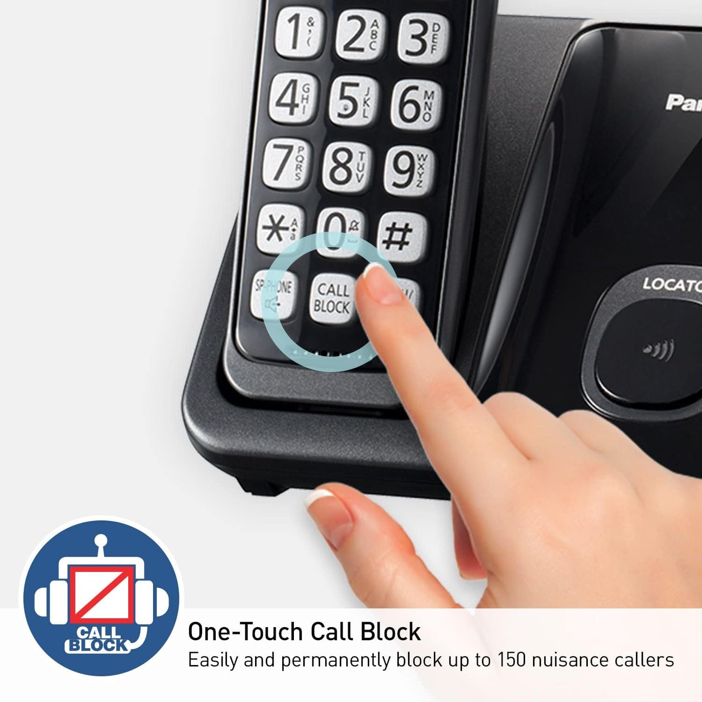 Panasonic KX-TGD610B Cordless Phone System with Call Blocking