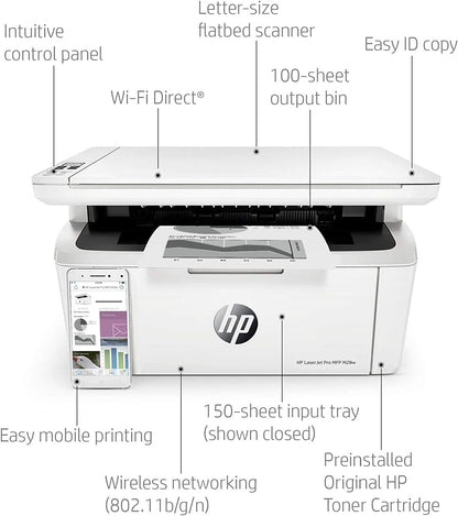 HP W2G55A Laserjet Pro M28w - Wireless Mono Printer - Renewed