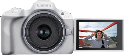 Canon 5812C012 EOS R50 White Mirrorless Camera Kit