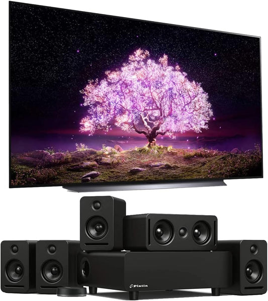 LG E89LGOLED77C1PUB 77-Inch OLED TV Platin Audio Bundle