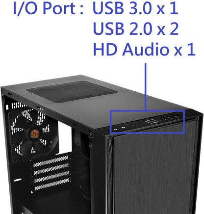 Thermaltake CA-1J1-00S1NN-00 Versa H17 Micro ATX Gaming Case