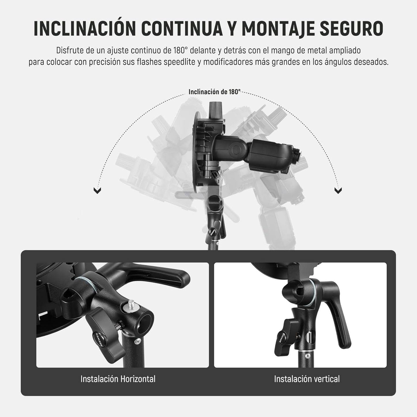 Neewer 10104839 CRB1 S-Type Speedlite Bracket Bowens Mount