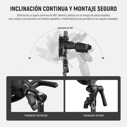 Neewer 10104839 CRB1 S-Type Speedlite Bracket Bowens Mount