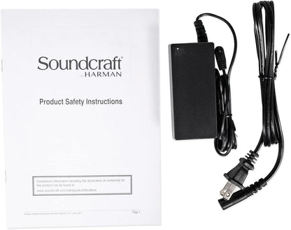 Soundcraft Notepad-5 Podcast Mixer Bundle - Mic, Headphones, Stand
