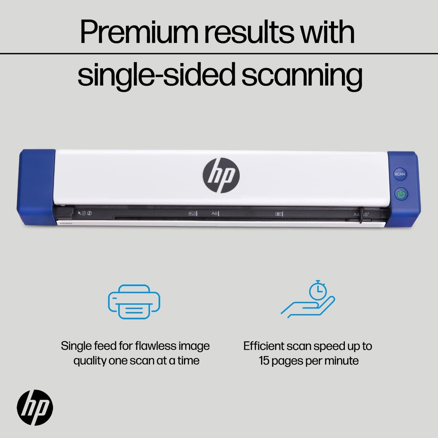 HP HPPS100 Small USB Document Scanner