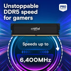 Crucial CP2K16G64C38U5B Pro DDR5 32GB Kit: 6400MHz Gaming RAM