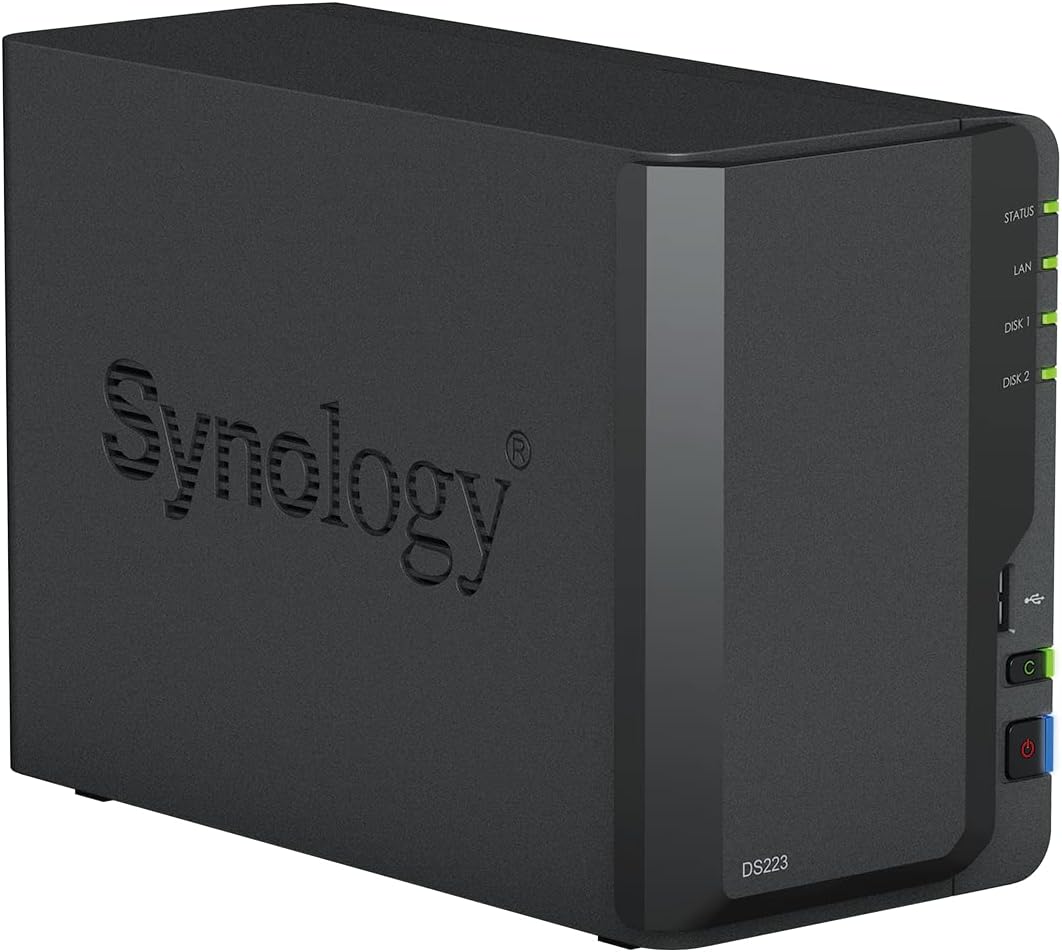 Synology DS223 Diskstation NAS + 2x 4TB WD Red Plus HDD