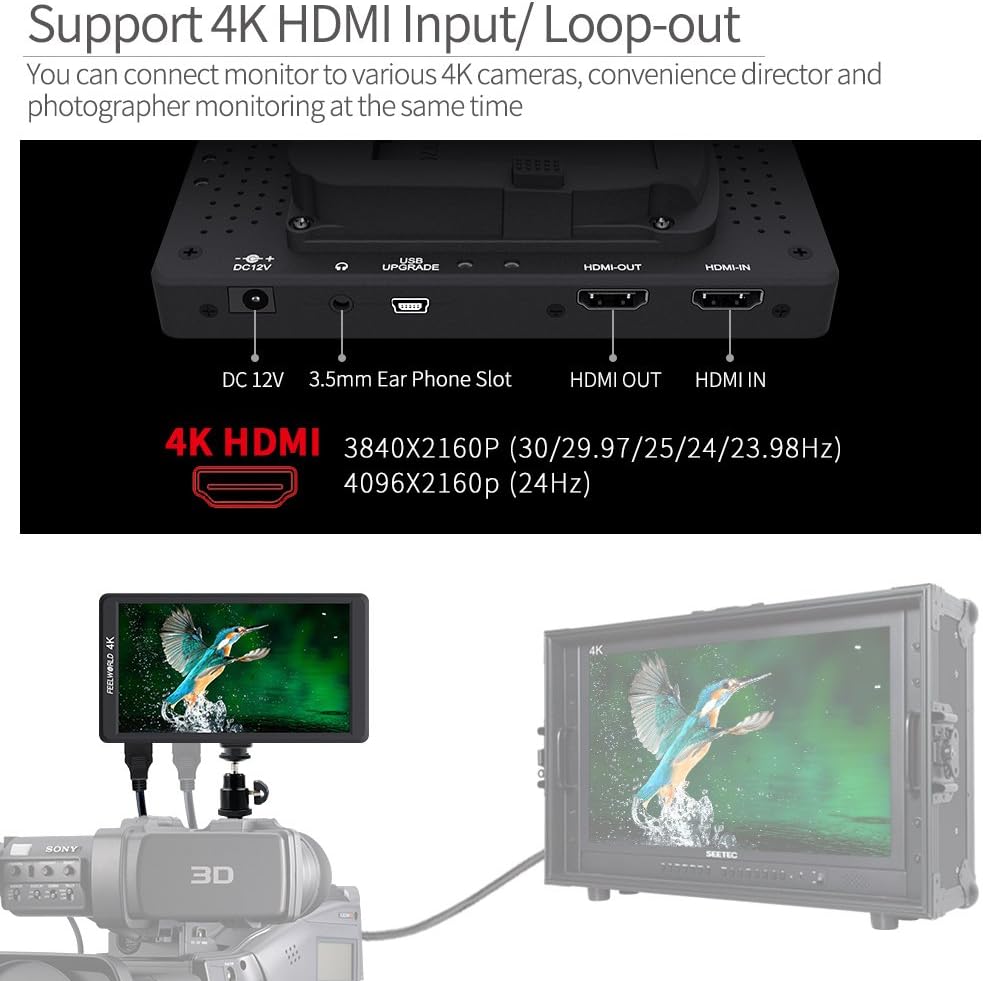 FEELWORLD F570 5.7" 4K HDMI On-Camera Field Monitor