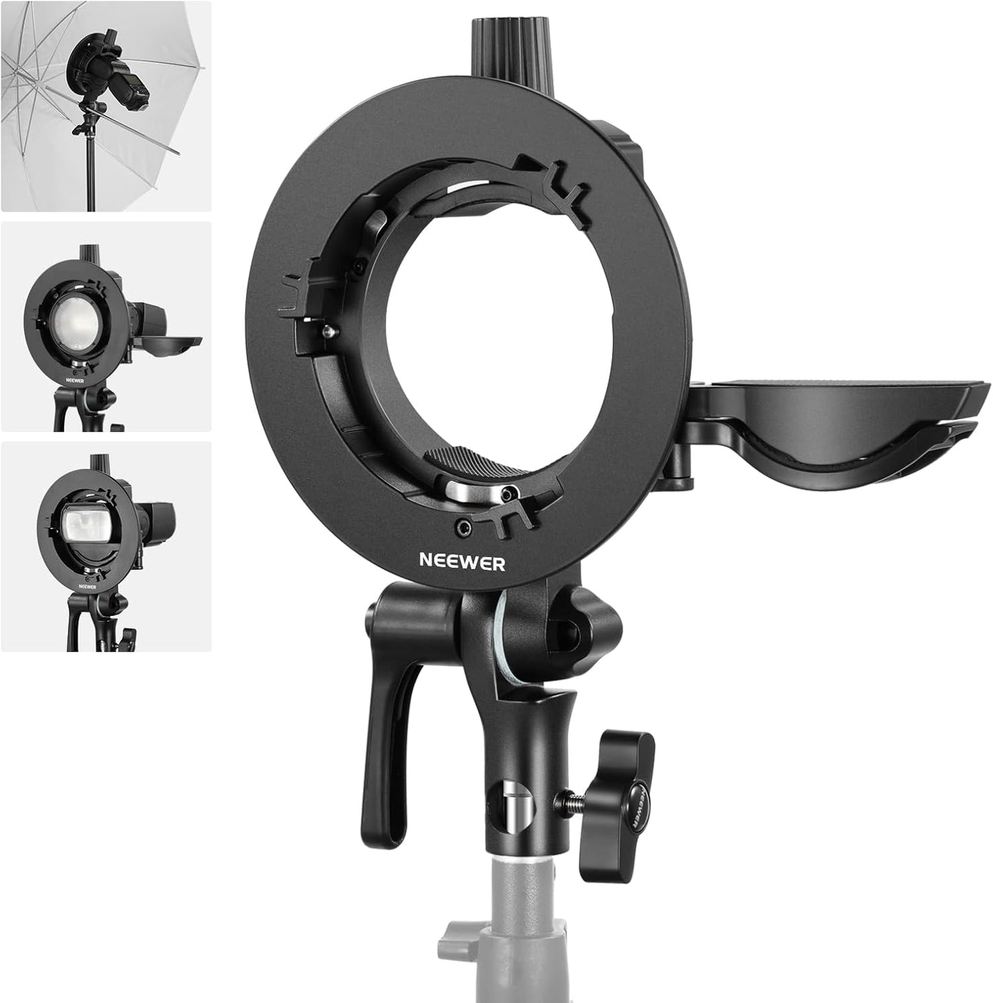 Neewer 10104839 CRB1 S-Type Speedlite Bracket Bowens Mount