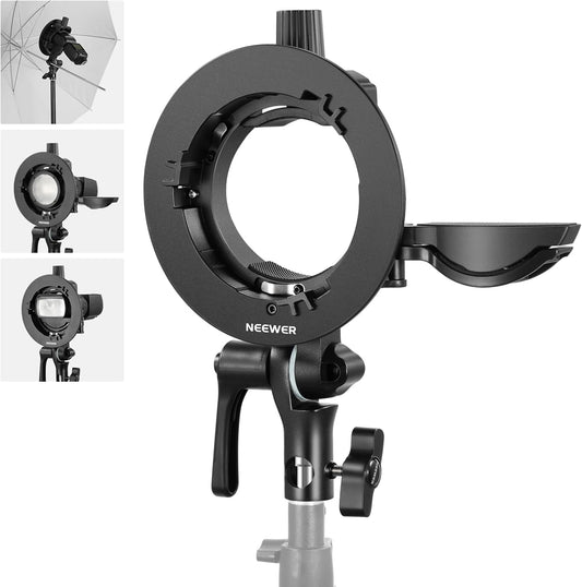 Neewer 10104839 CRB1 S-Type Speedlite Bracket Bowens Mount