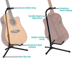 Monoprice 602100 Classic Guitar Tripod Stand - Black