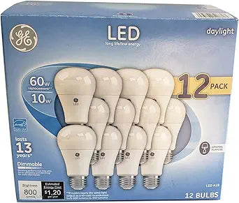 GE Daylight 60W Equivalent LED Light Bulbs 12-Pack — main product image
