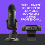 Logitech C920x HD Pro Webcam with Blue Yeti Mic