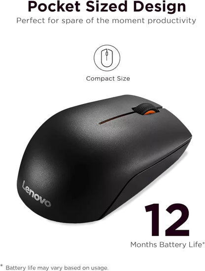 Lenovo 300 Wireless Mouse Black GX30K79402