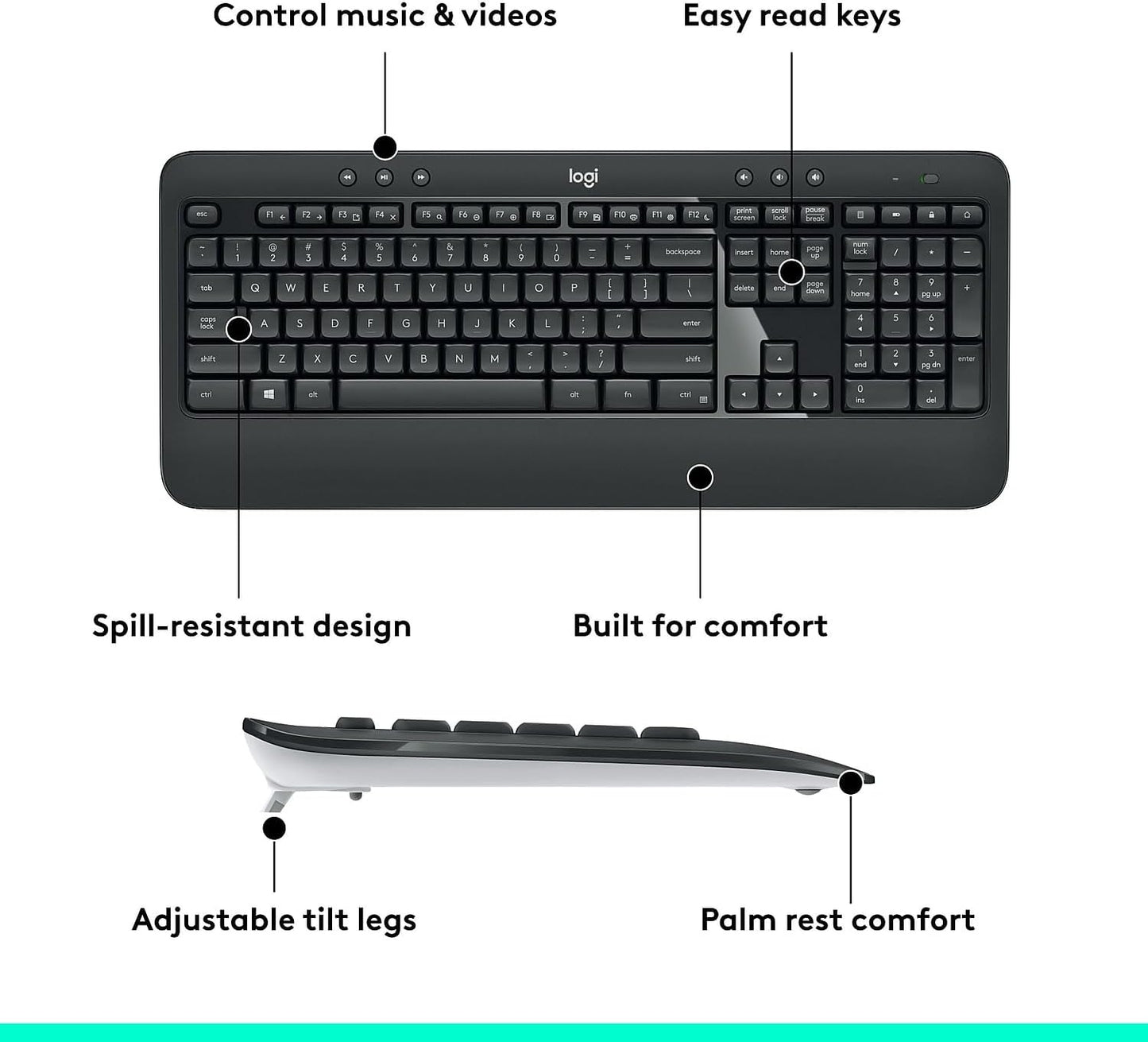 Logitech MK540 Wireless Keyboard and Mouse Combo