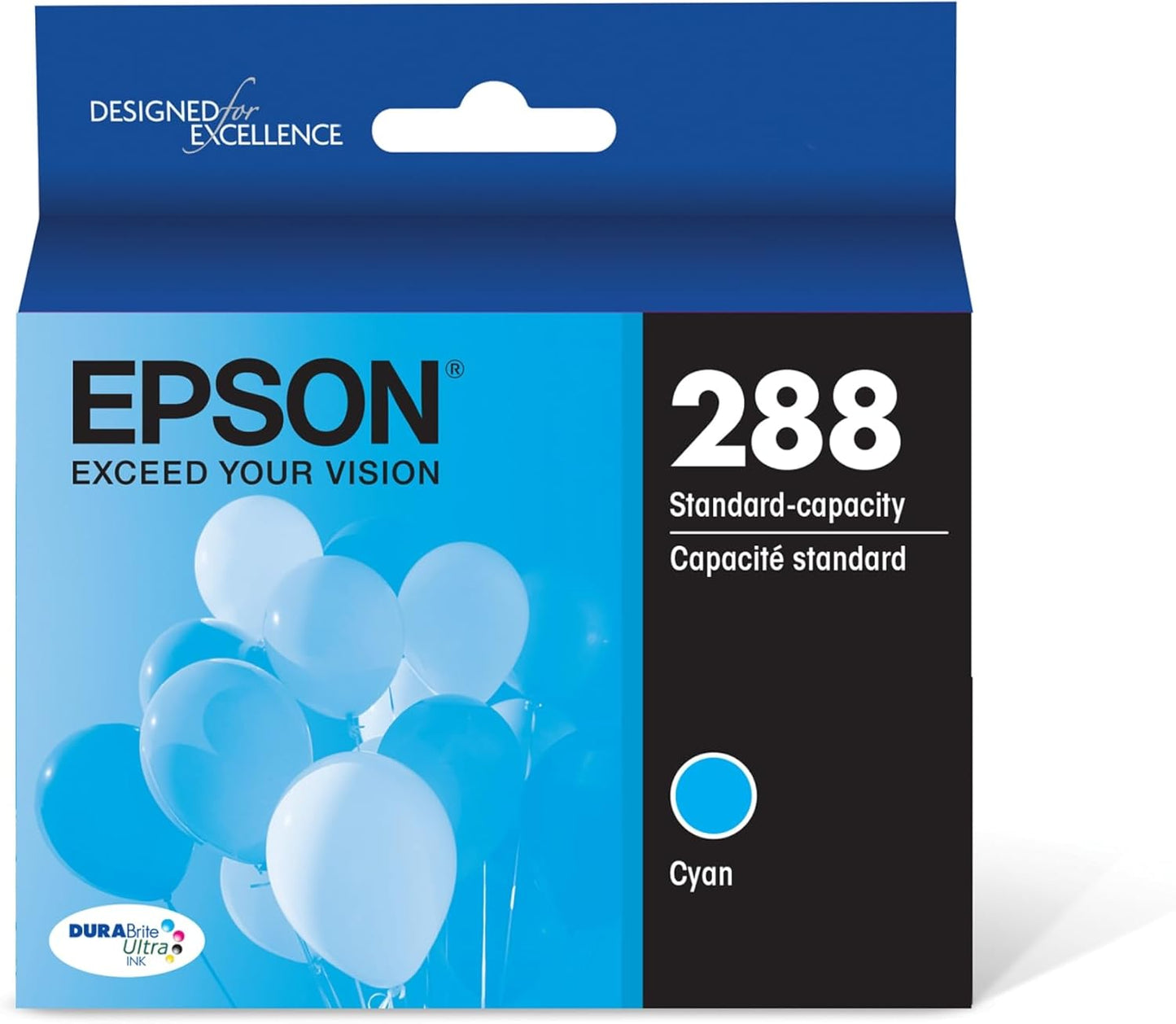Epson T288220-S 288 DURABrite Cyan Standard Ink Cartridge