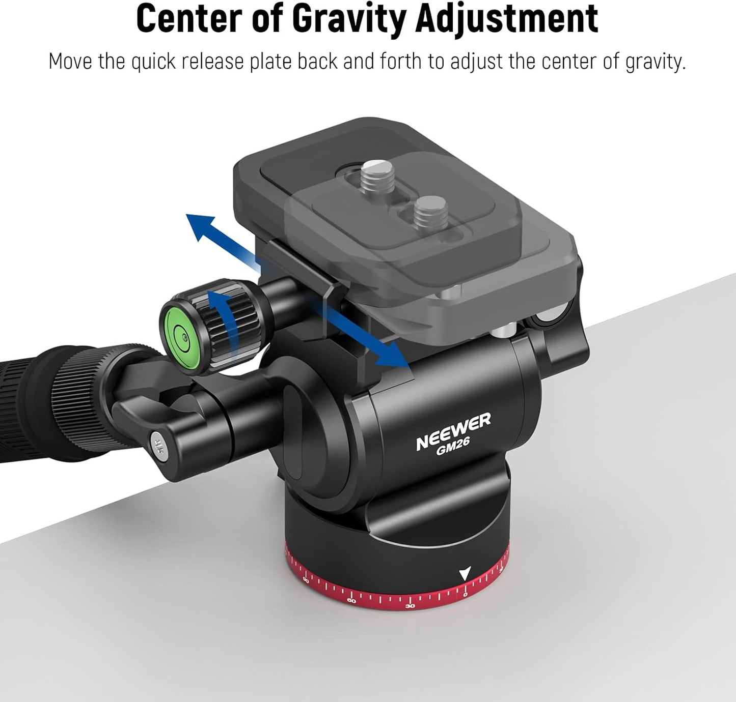 Neewer 10101837 Video Tripod Head Pan Tilt