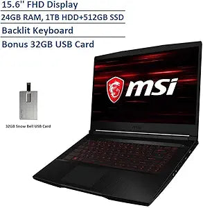 MSI GF630663 i7 Gaming Laptop 512GB SSD