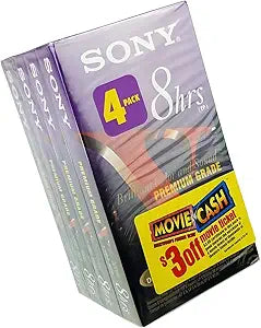 Sony 4T160VR Premium VHS Tape 4-Pack