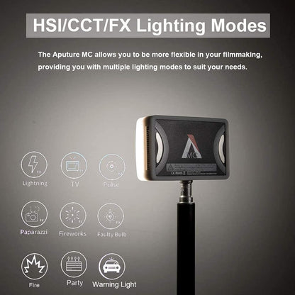 Aputure Amaran MC RGBWW Mini On-Camera Video Light
