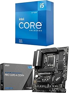 Intel Core i5-12600KF Desktop Processor + MSI Z690-A Motherboard