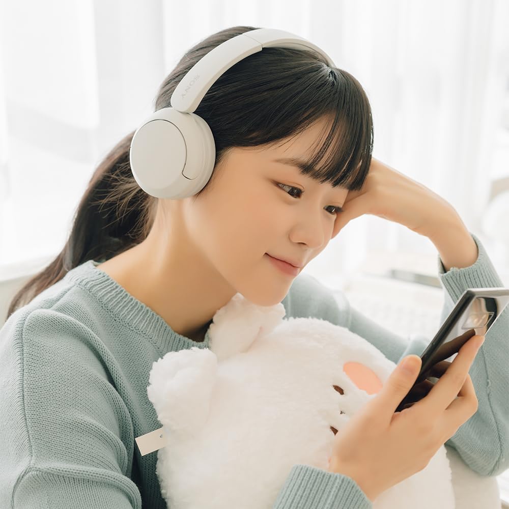 Sony WH-CH520 WZ Wireless Bluetooth On-Ear Headphones - White