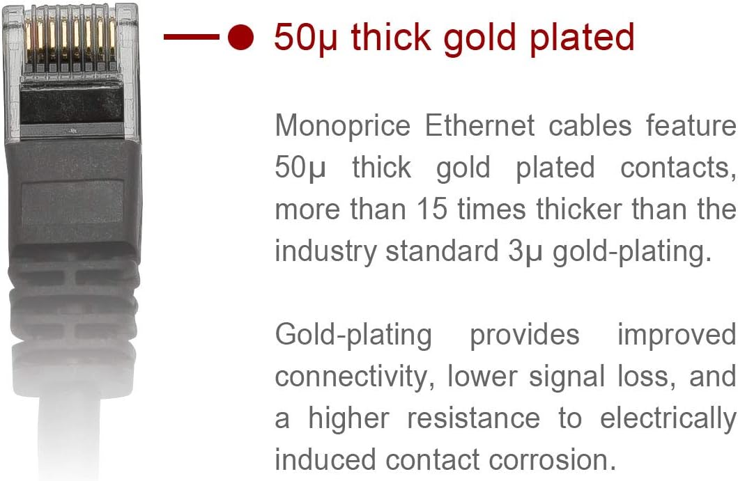 Monoprice 111360 Cat5e 5ft White Ethernet Patch Cable