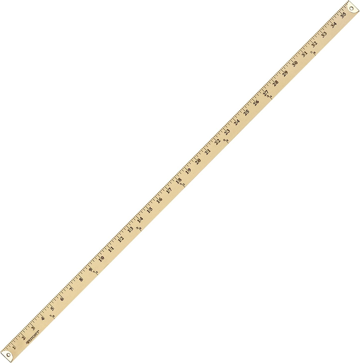 Westcott 636921-001 Wooden Yardstick with Brass Ends