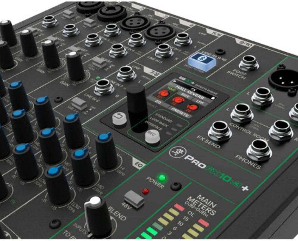 Mackie ProFX6v3+ 6-Channel Analog Mixer USB Bluetooth Bundle