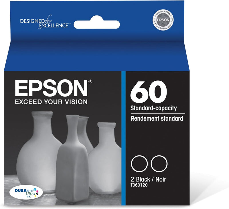 Epson 60 DURABrite Black Ink Cartridge Dual Pack — main product image
