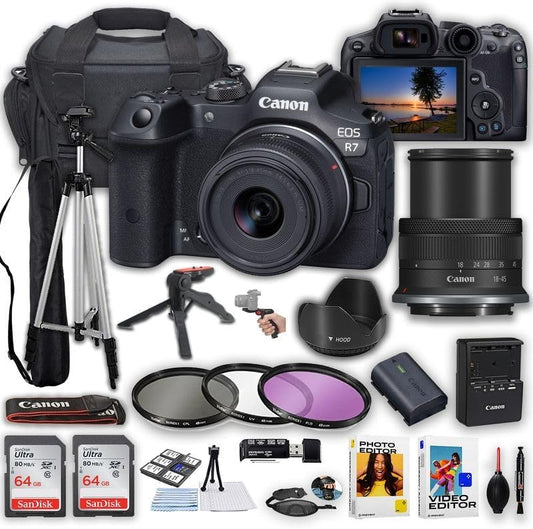 Canon EOS R7 Mirrorless Camera Bundle (Renewed)