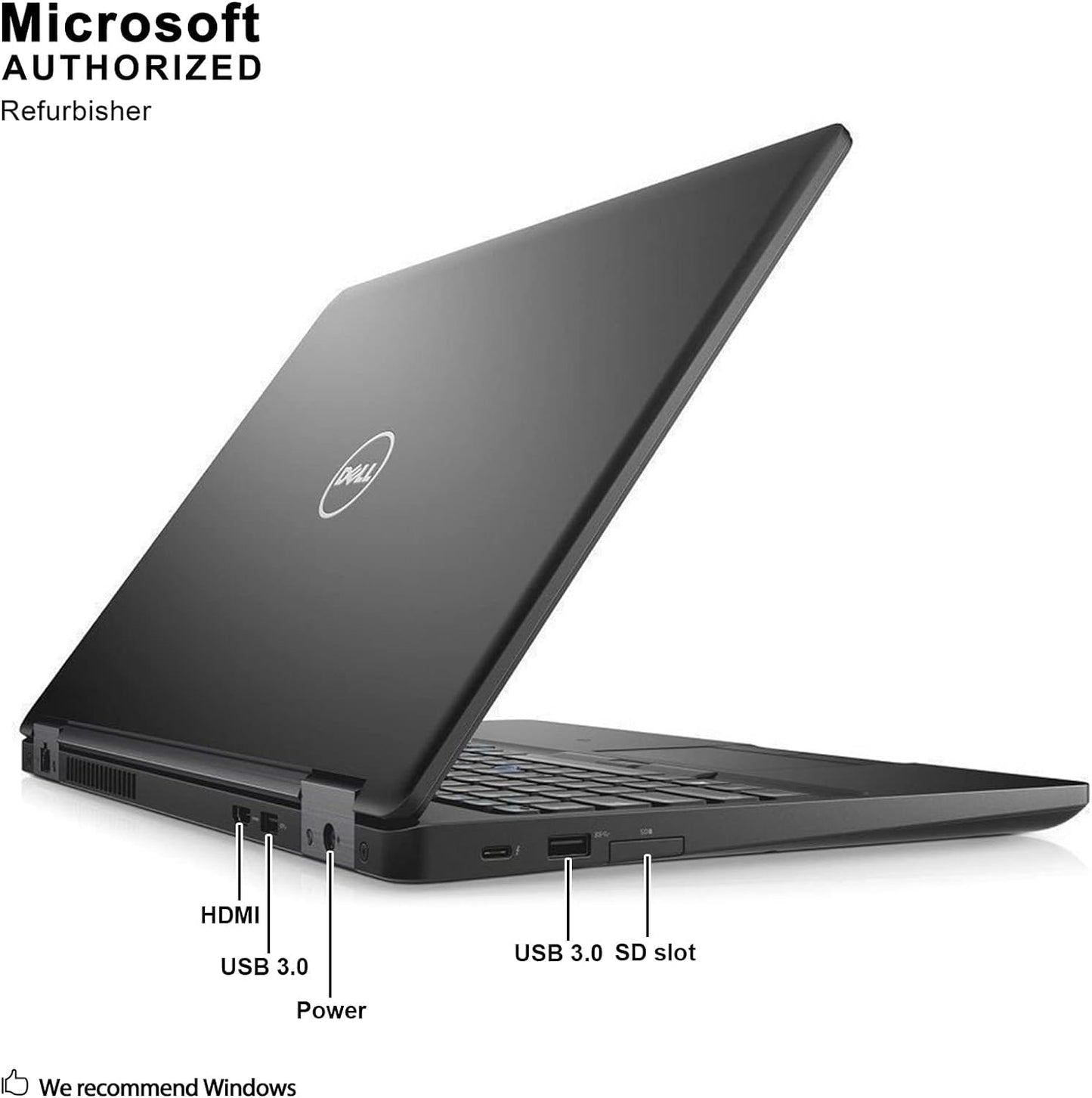 Dell Latitude E5580 15.6" i5 Business Laptop, 8GB RAM, 256GB SSD (Renewed)