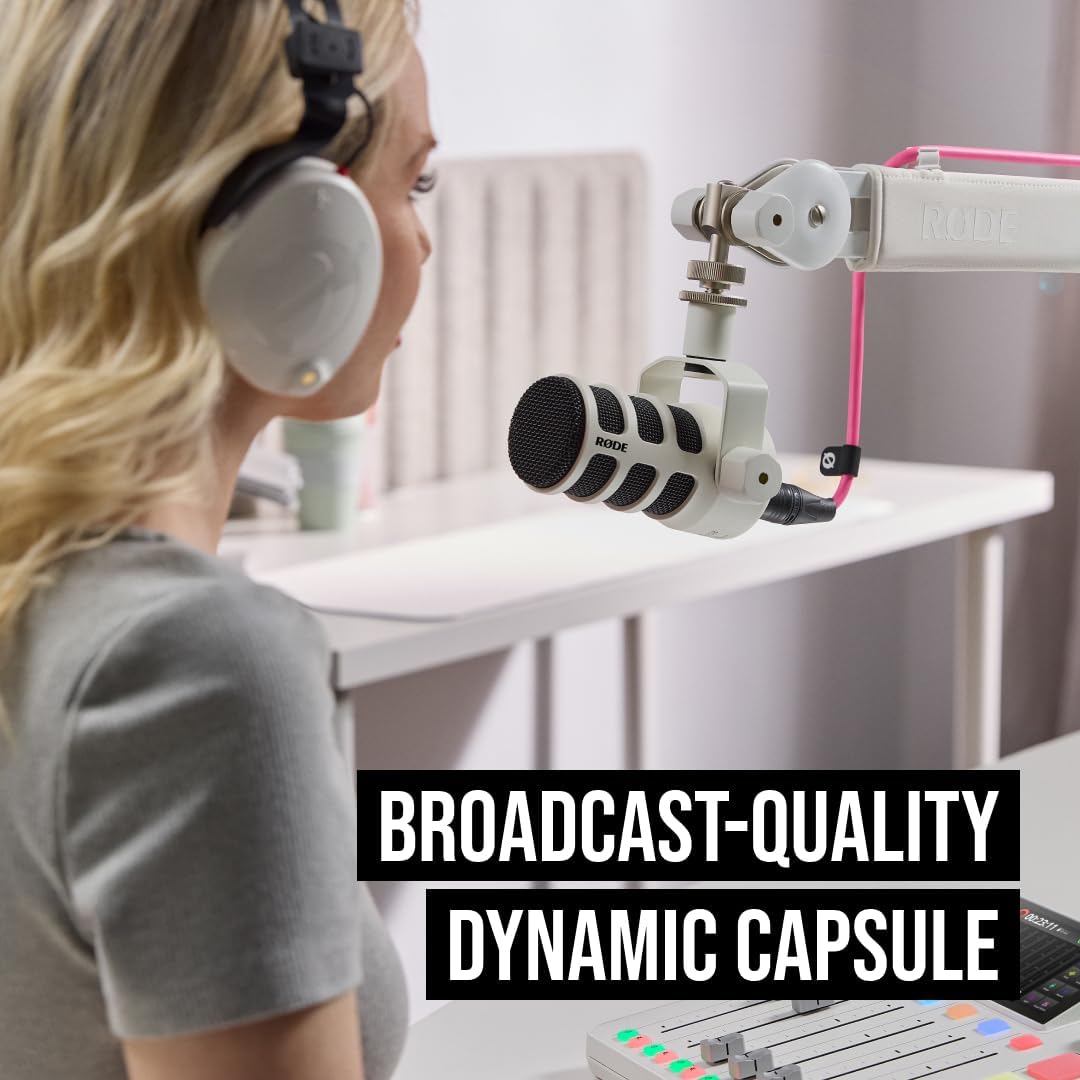 Rode PODMICUSBW White USB Broadcast Microphone