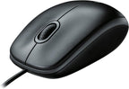 Logitech 910-001439 B100 Corded USB Mouse Black