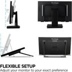 ViewSonic TD2465 24 Inch Touch Screen Monitor Ergonomic