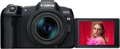 Canon 5803C012 EOS R8 Mirrorless Camera with RF24-50mm Lens