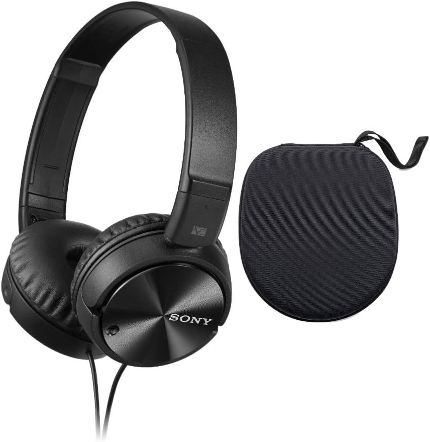 Sony ZX110NC Noise Cancelling Headphones with Case Bundle
