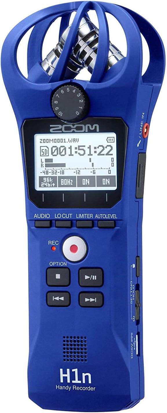 Zoom H1n Handy Recorder Blue - Portable Audio