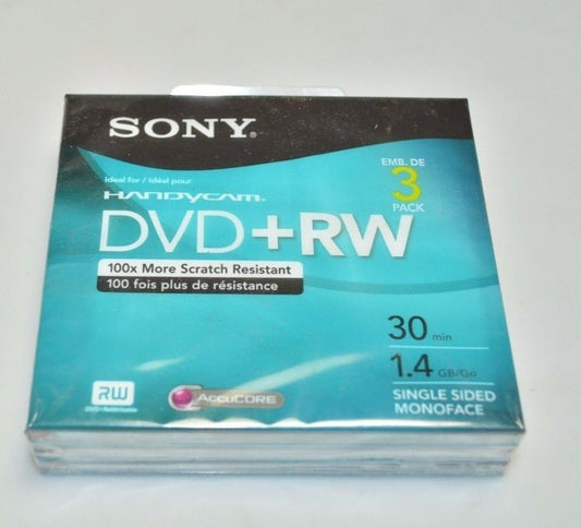 Sony FBA_DPW30R2/3 DVD+RW 8cm 3-Pack Discs