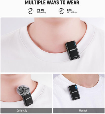 Neewer 21000072 Wireless Lavalier Microphone USB-C iPhone