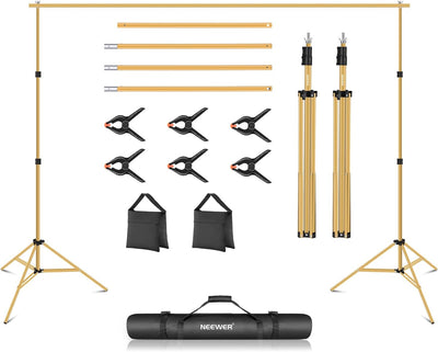 Neewer 10ft Photo Studio Backdrop Support System - Gold