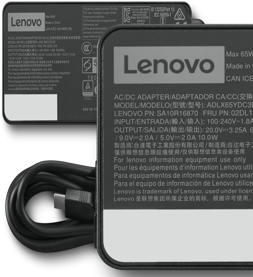 Lenovo ADLX65YLC3D 65W USB-C AC Adapter
