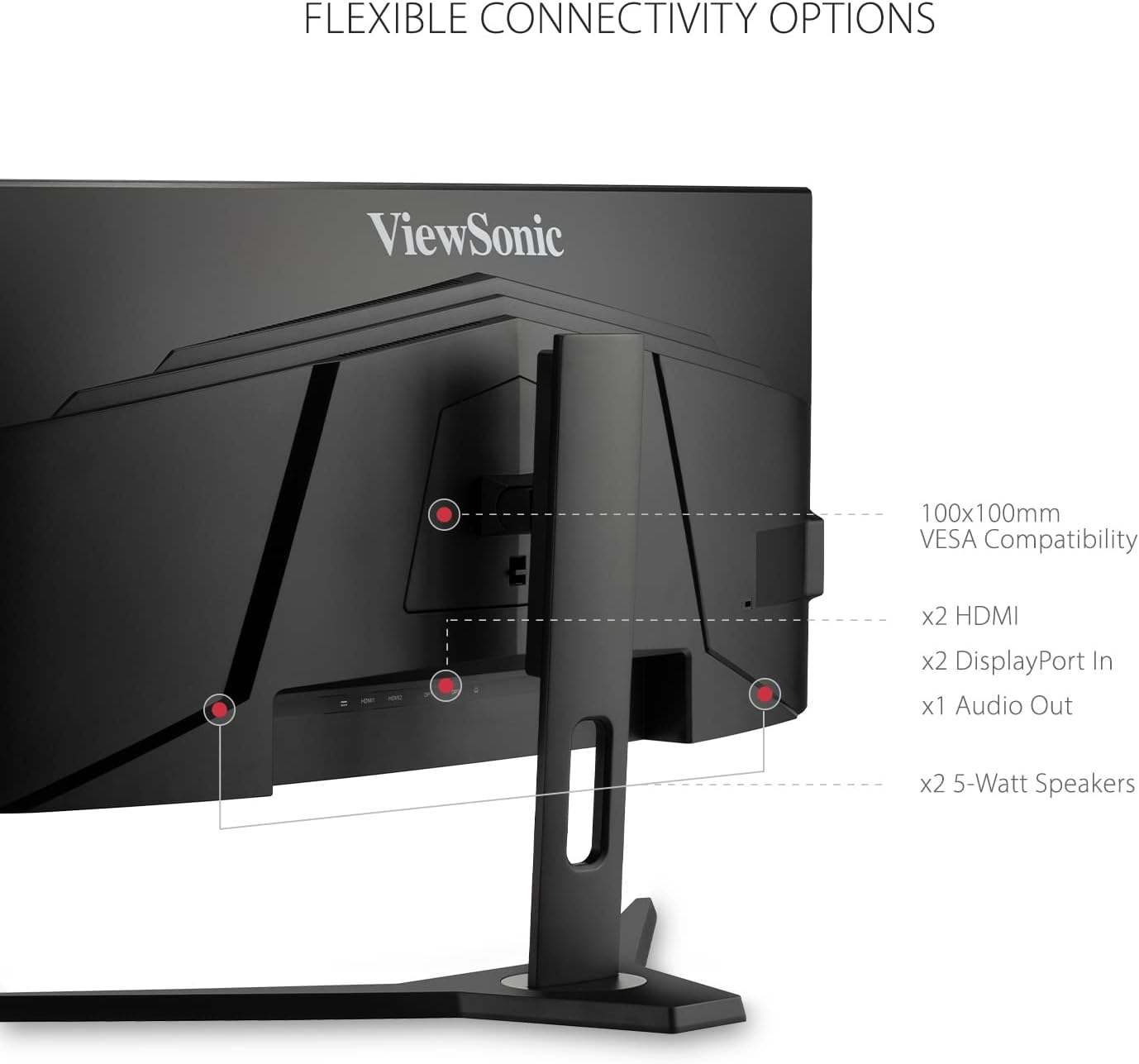 ViewSonic VX3418-2KPC 34-Inch Curved Gaming Monitor 180Hz