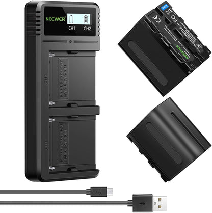 Neewer 10099654 Dual NP-F970 Battery Charger Kit