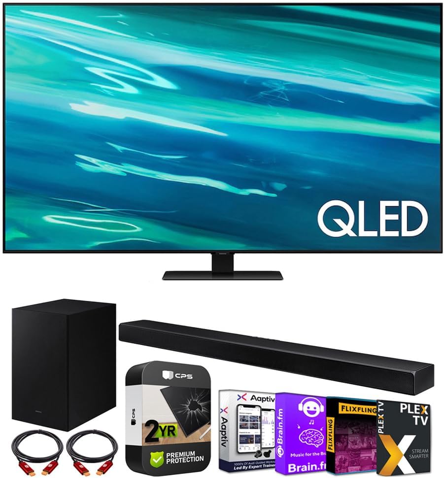 Samsung E18SAMQN65Q80AA 65" QLED 4K TV Soundbar Bundle