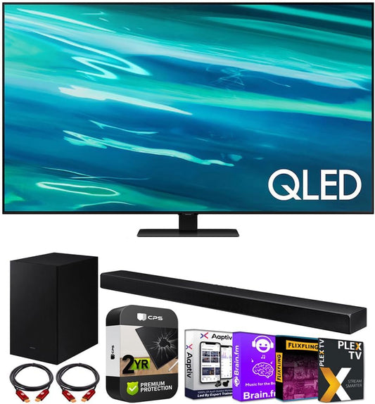 Samsung E18SAMQN65Q80AA 65" QLED 4K TV Soundbar Bundle