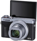 Canon 3638C001 PowerShot G7 X Mark III Silver Camera Bundle Renewed