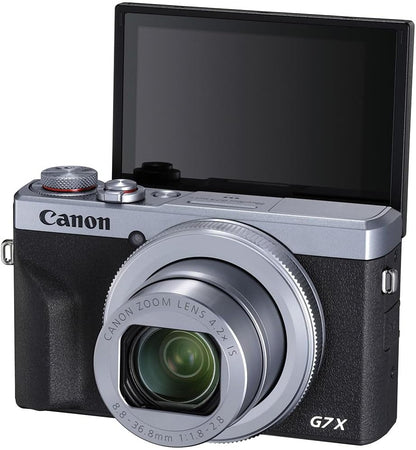 Canon 3638C001 PowerShot G7 X Mark III Silver Kit