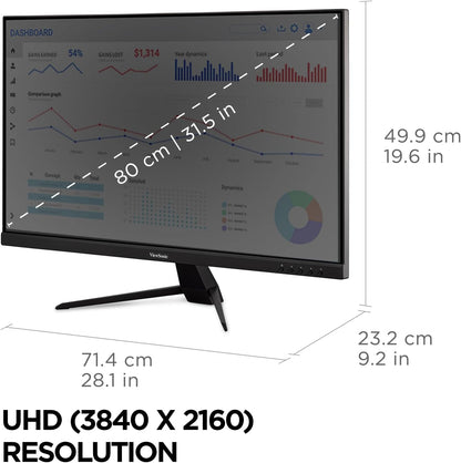 ViewSonic VX3267U-4K 32-Inch 4K UHD IPS Monitor USB-C