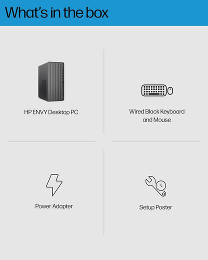 HP Core i7 Envy Desktop - 16GB RAM, 512GB SSD - Windows 11 Pro